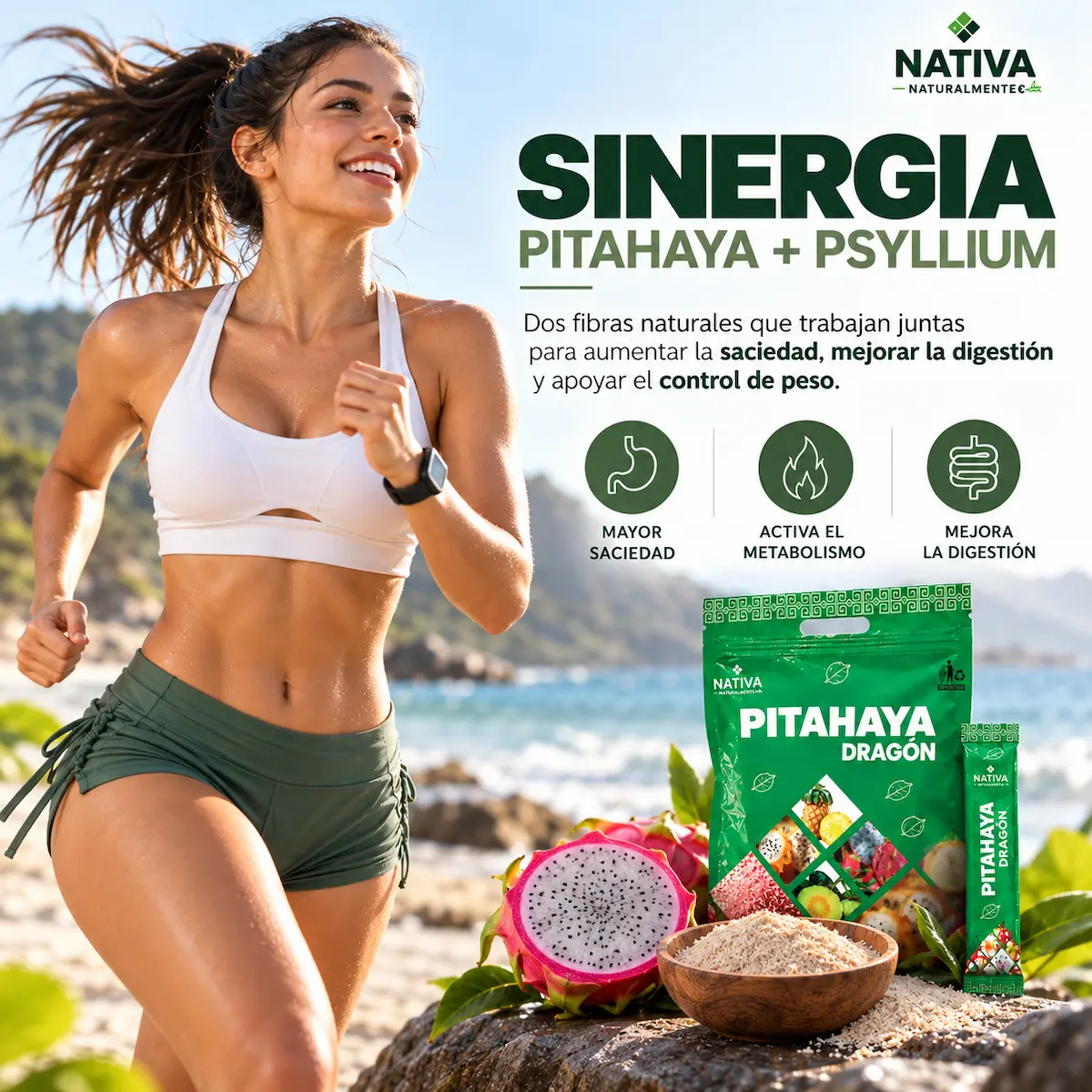 Pitahaya y psyllium