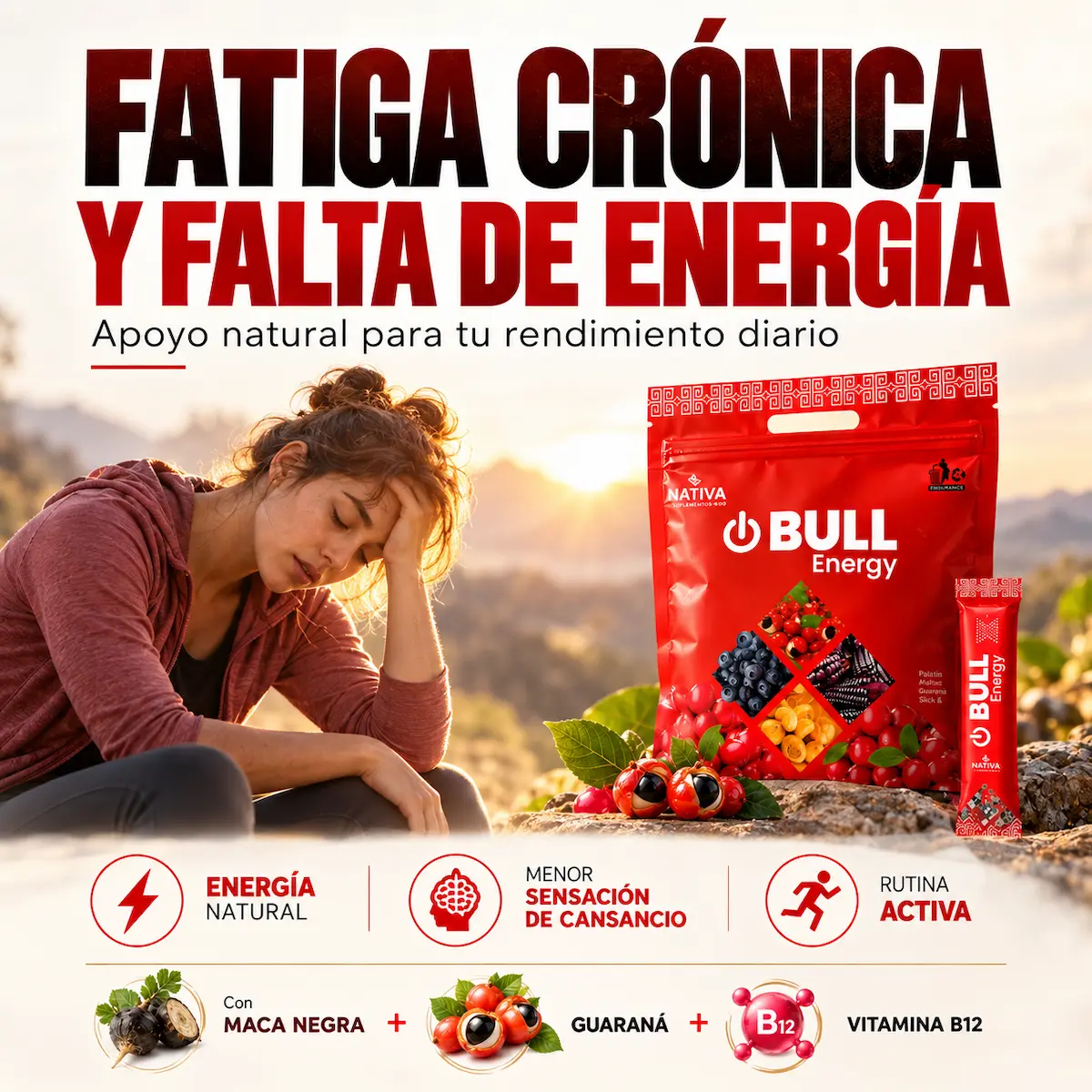 Contexto informativo sobre falta de energía y cansancio