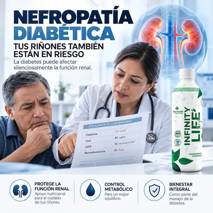 Nefropatía diabética: coadyuvante Infinity Life para proteger los riñones