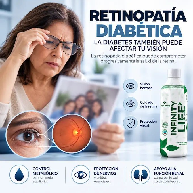 Retinopatía diabética: coadyuvante Infinity Life para proteger la retina
