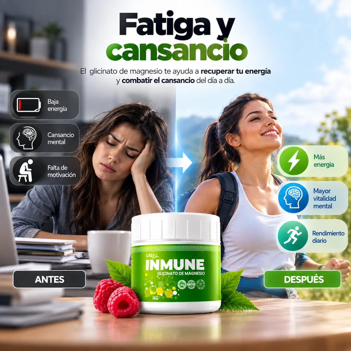 Fatiga y cansancio: contexto informativo de Inmune