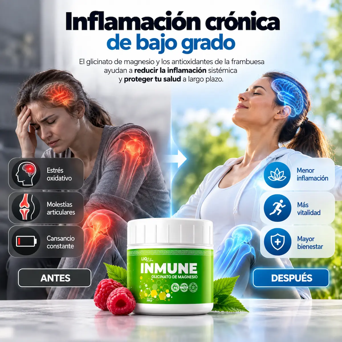 Inflamación de bajo grado: contexto informativo de Inmune