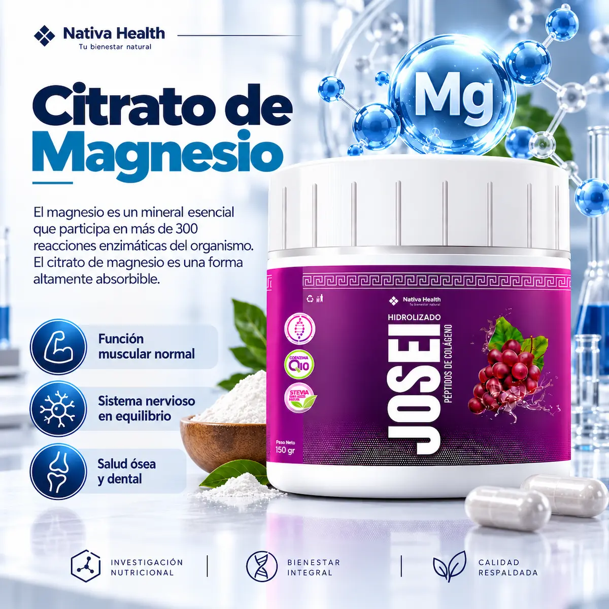 Citrato de magnesio declarado en JOSEI