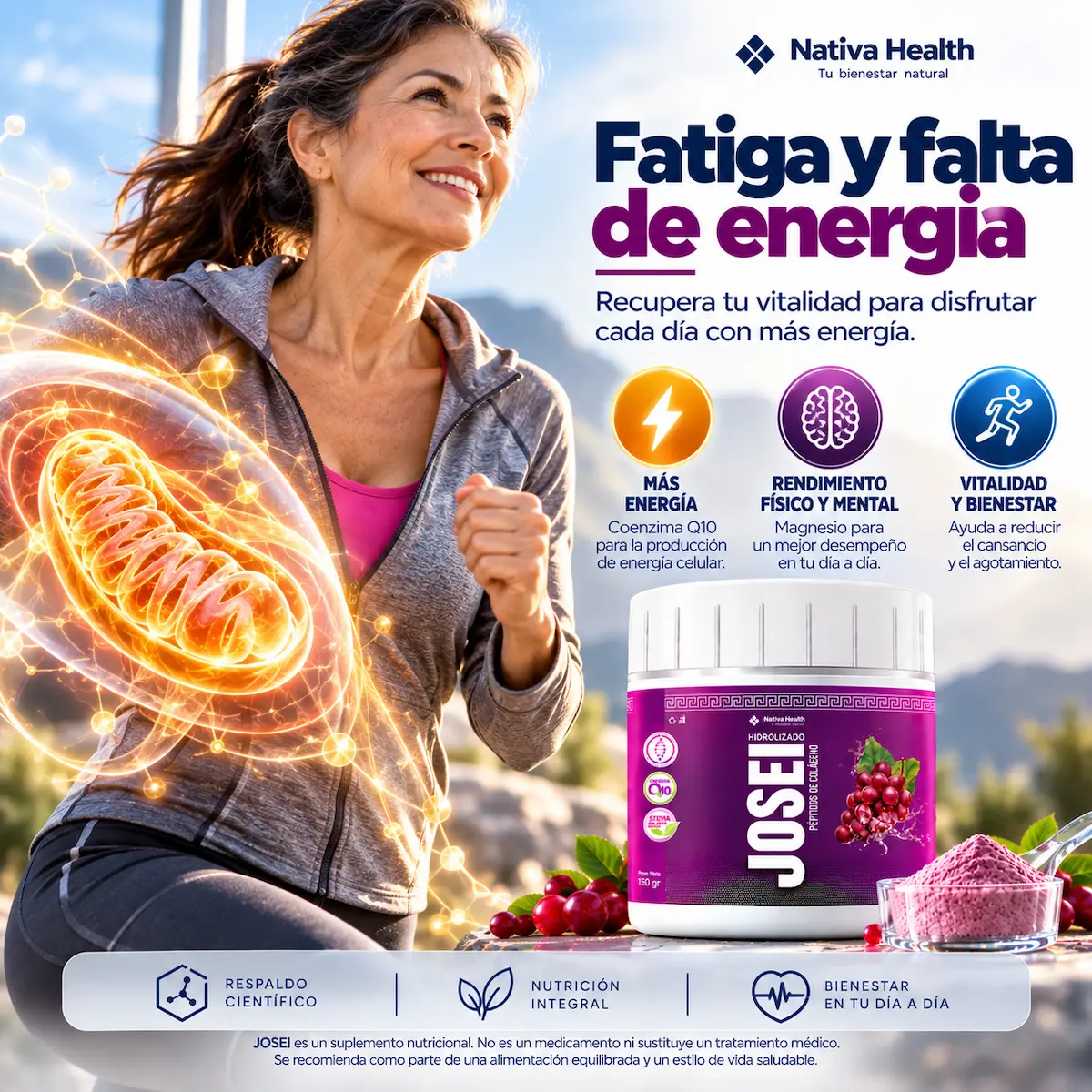 Metabolismo y energía para el día con JOSEI