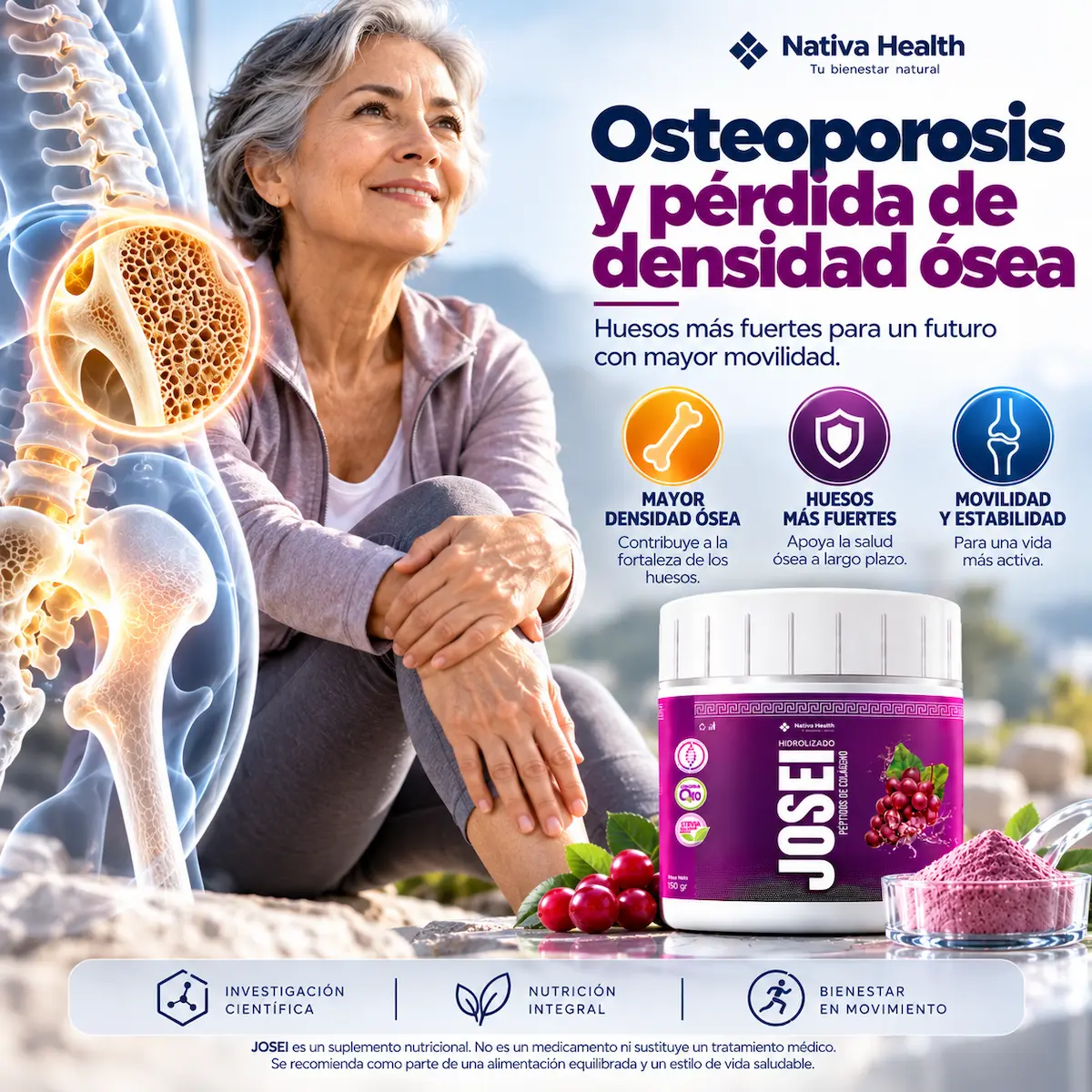 Huesos y soporte musculoesquelético con JOSEI