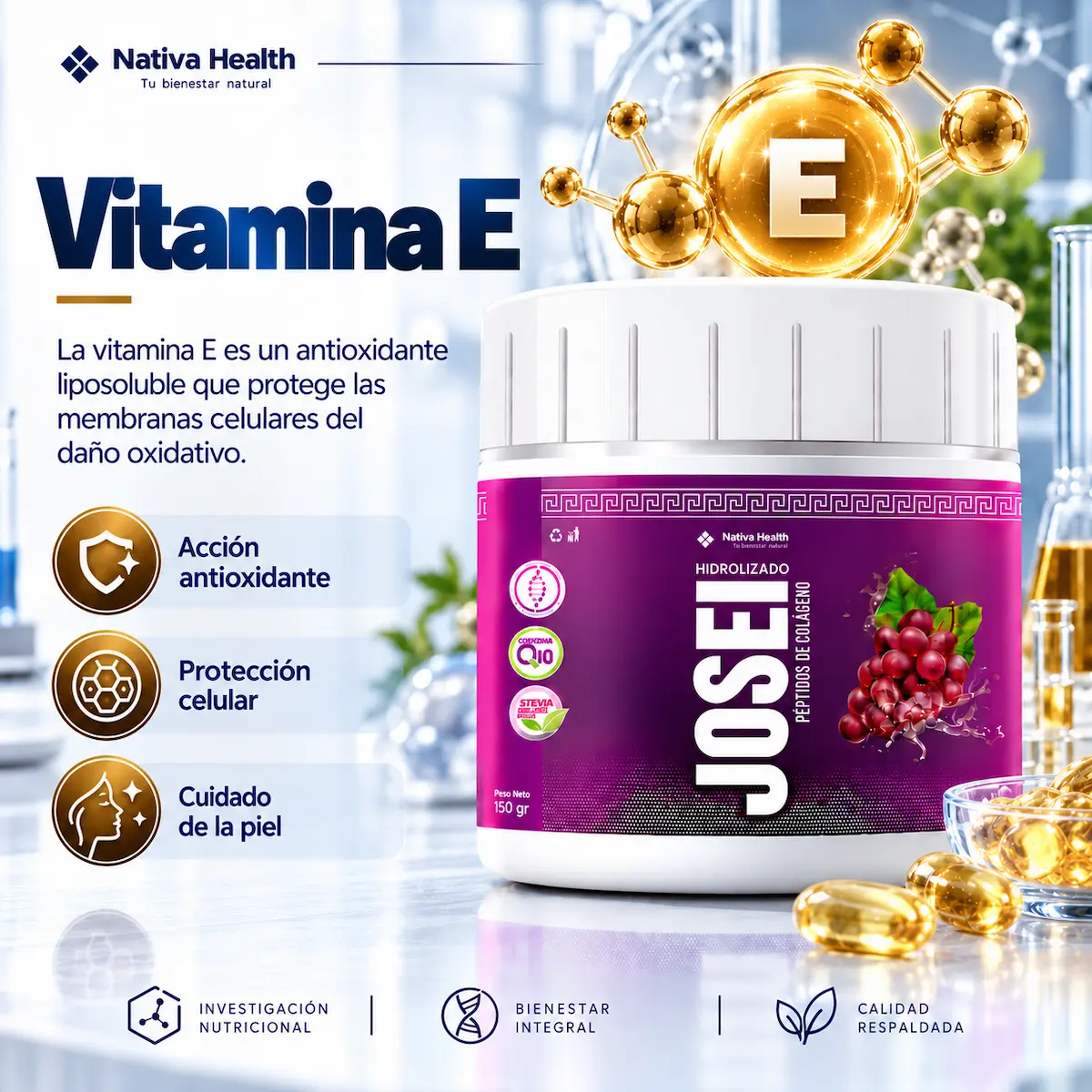 Vitamina E declarada en JOSEI