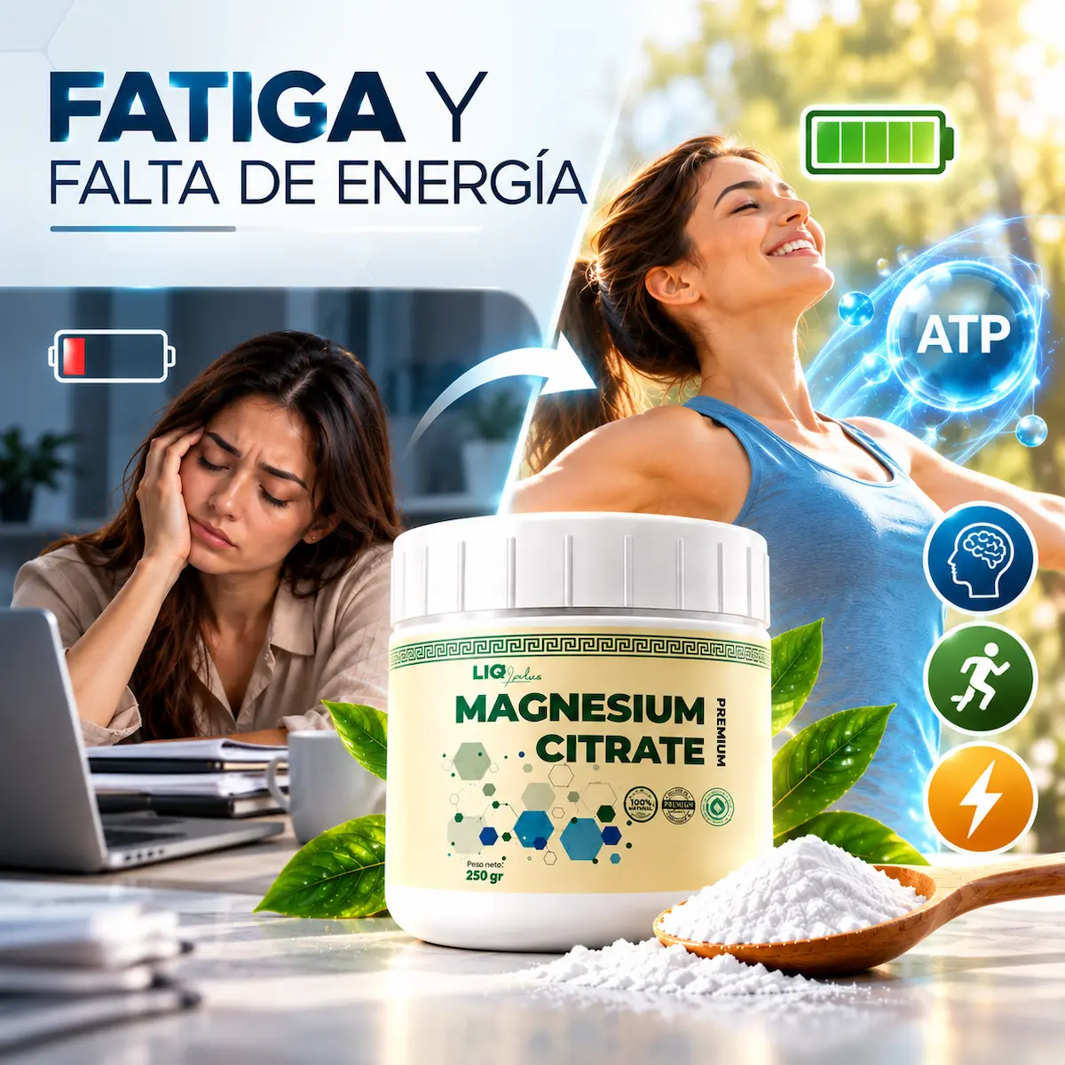 Energía cotidiana en Citrato de Magnesio