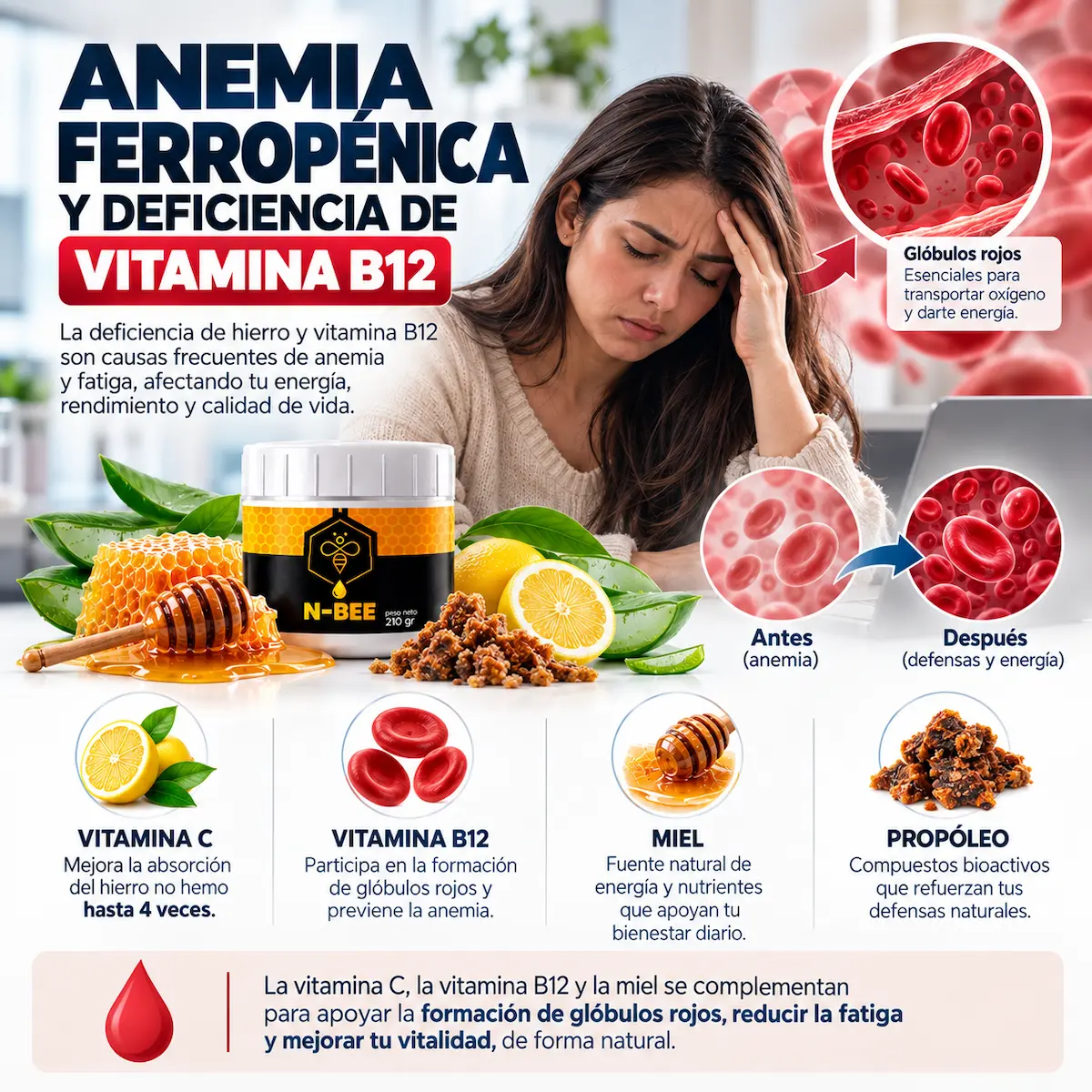 Hierro y vitamina B12 relacionado con N-BEE