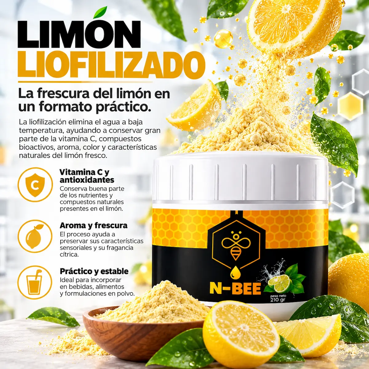 Limón liofilizado declarada en N-BEE