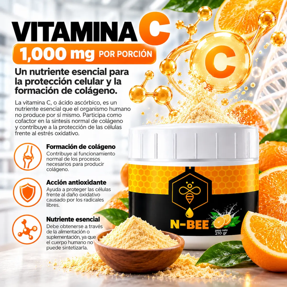 Vitamina C declarada en N-BEE