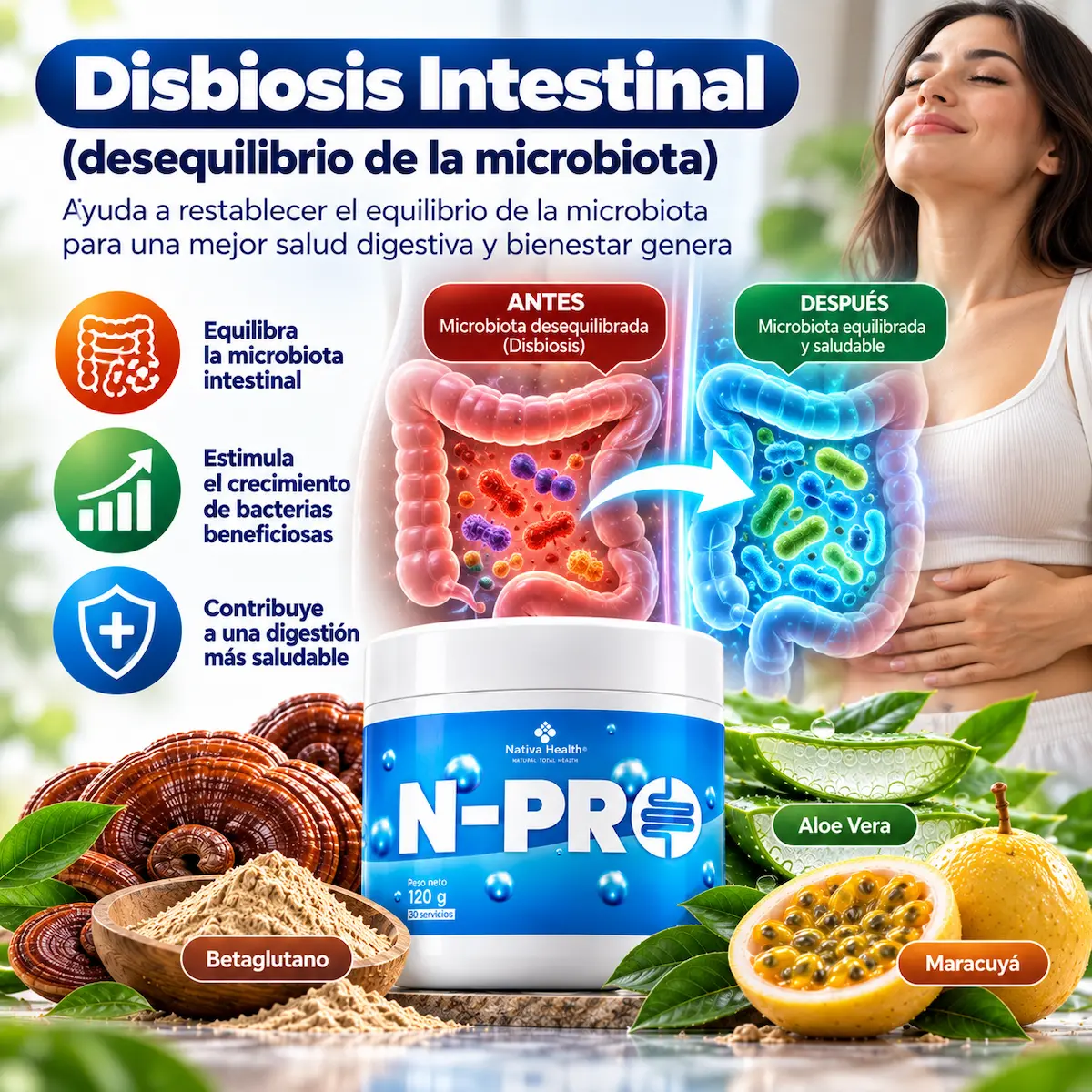 Microbiota y disbiosis relacionado con N-Pro