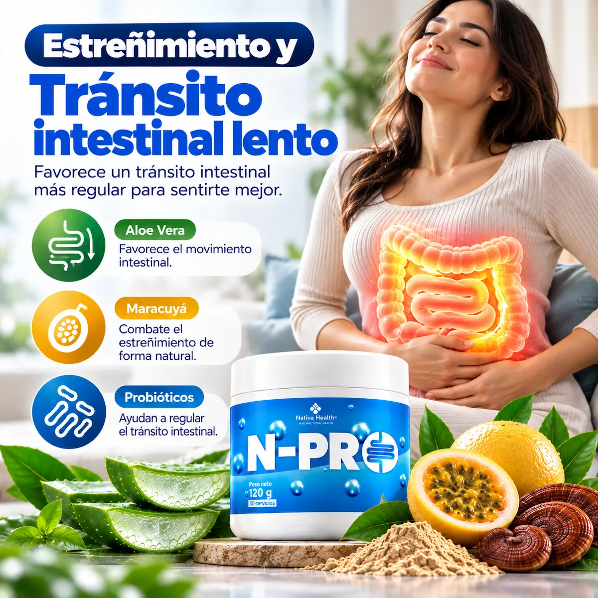 Tránsito intestinal lento relacionado con N-Pro