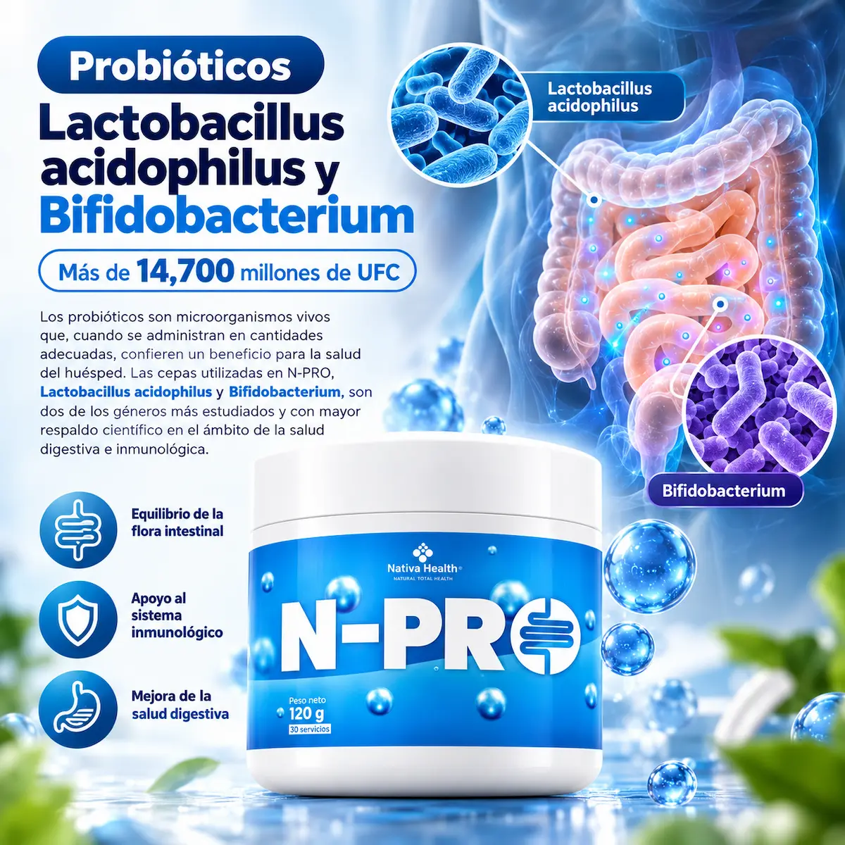Cultivos probióticos declarado en N-Pro