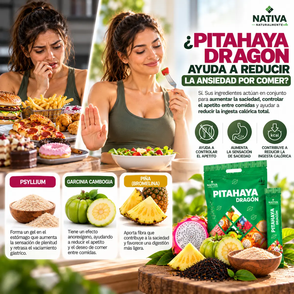 Contexto de bienestar sobre hambre emocional y hábitos de alimentación