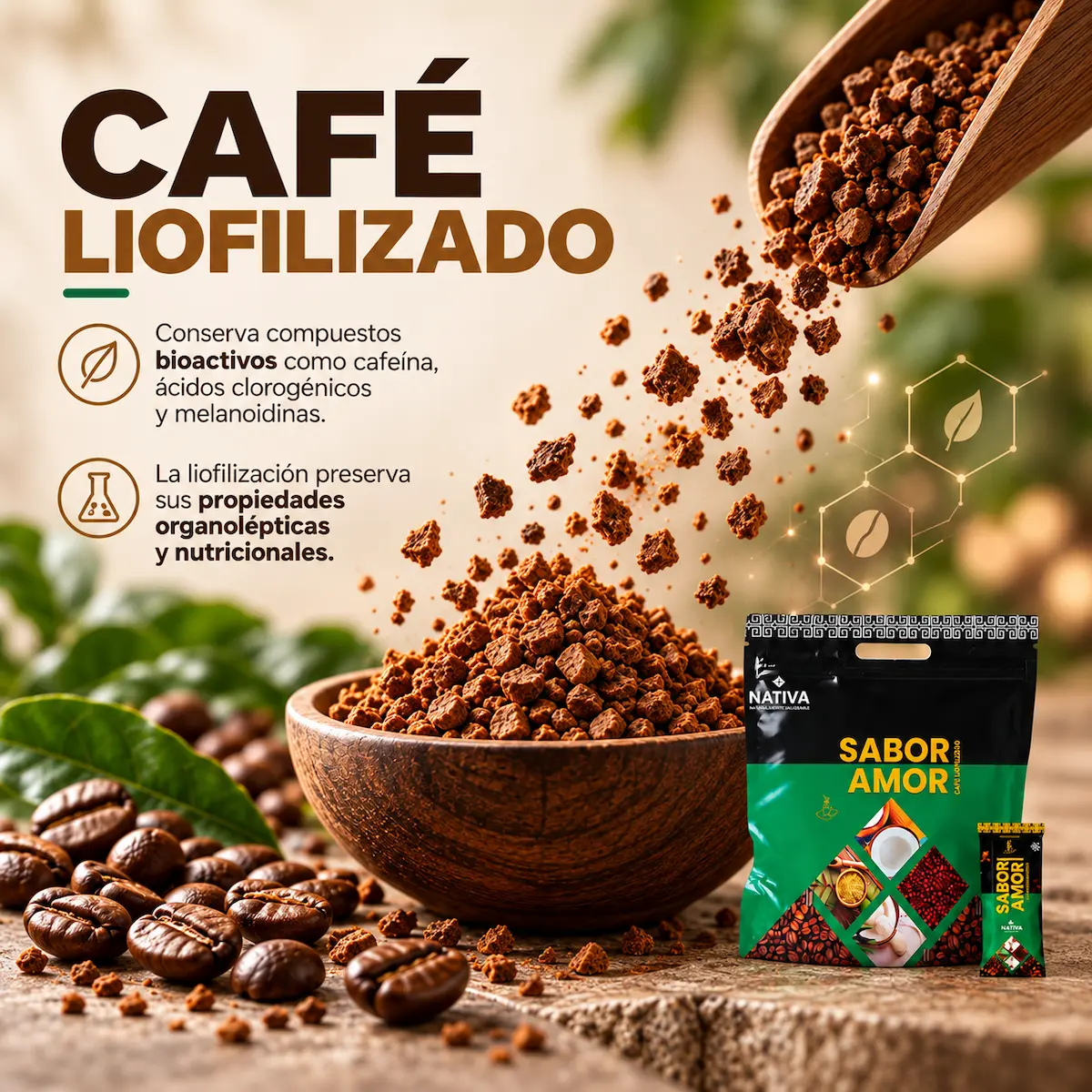 Café liofilizado declarado en SABOR-AMOR