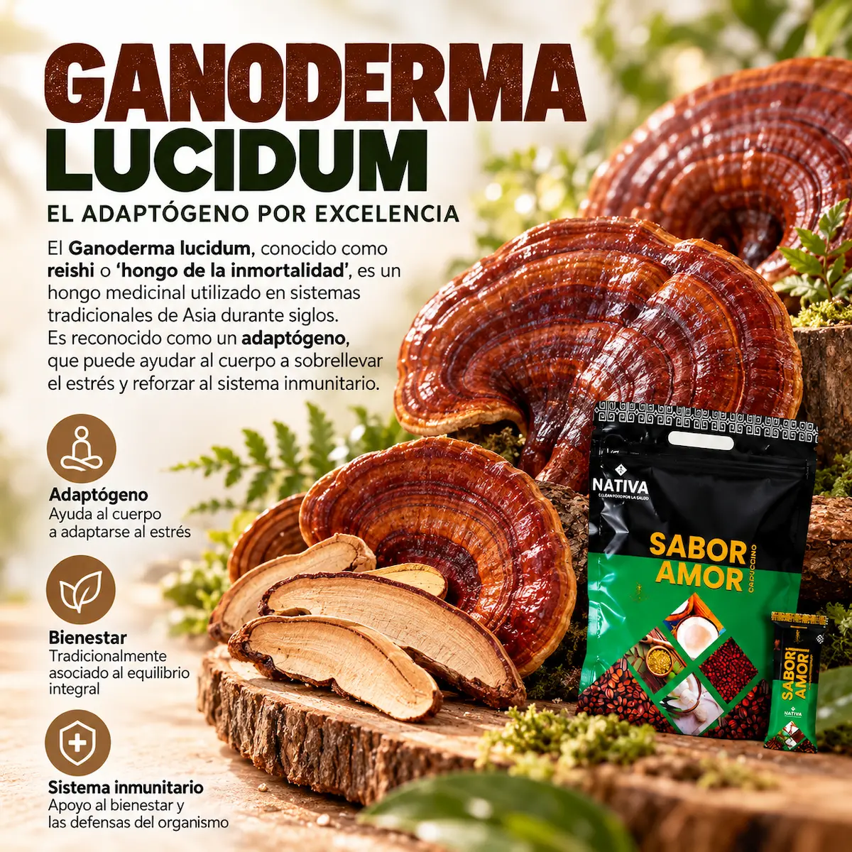 Ganoderma lucidum declarado en SABOR-AMOR