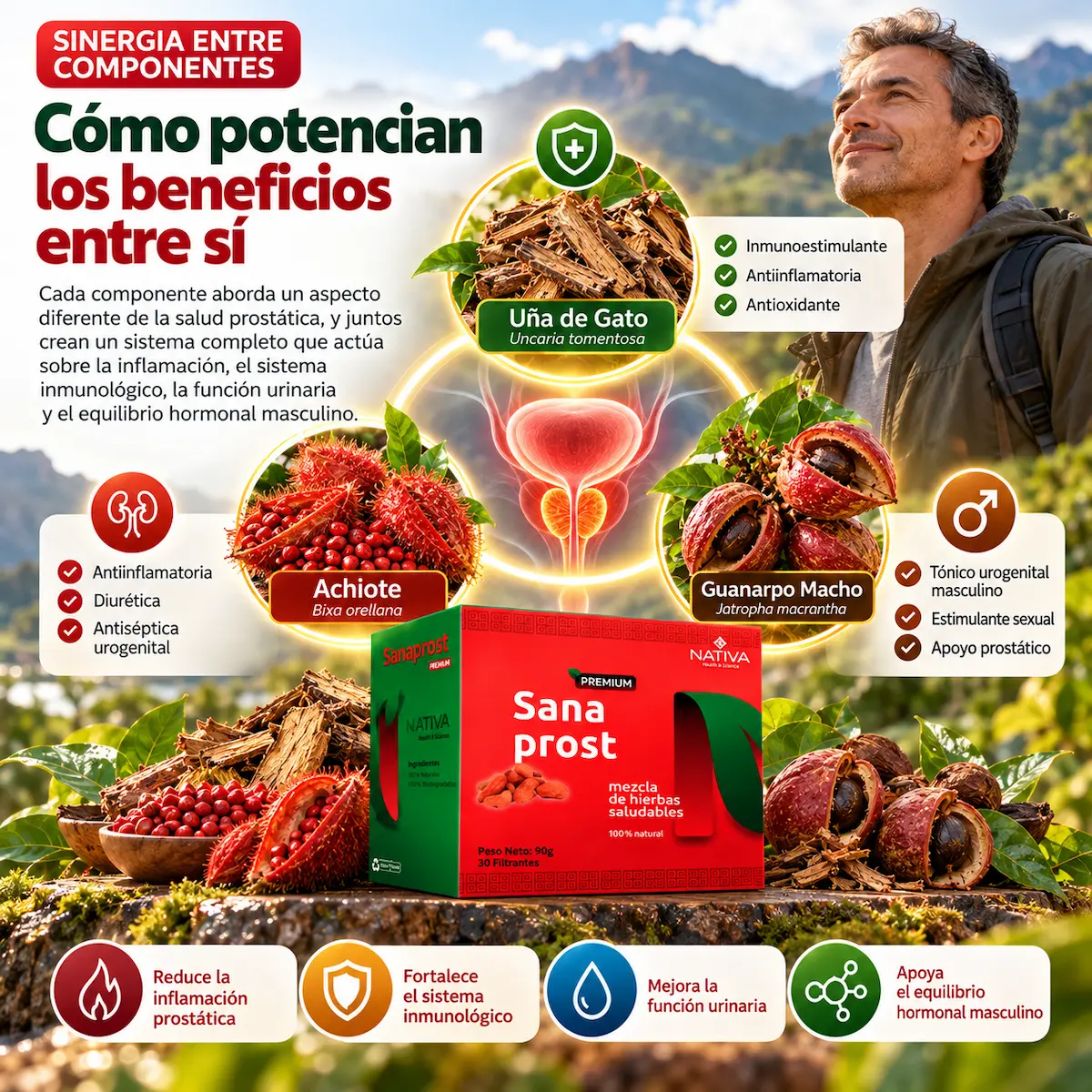 Combinación herbal