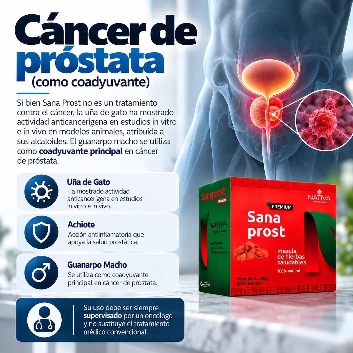 Información sobre cáncer de próstata y consulta médica