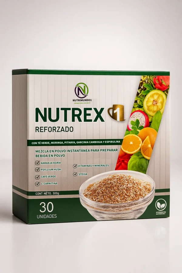 Hombre sosteniendo bebida detox amarilla; cajas y sticks de WUI DTX. Frase “Limpia y protege tu sistema digestivo”.