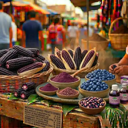 Maíz Morado y Arándanos