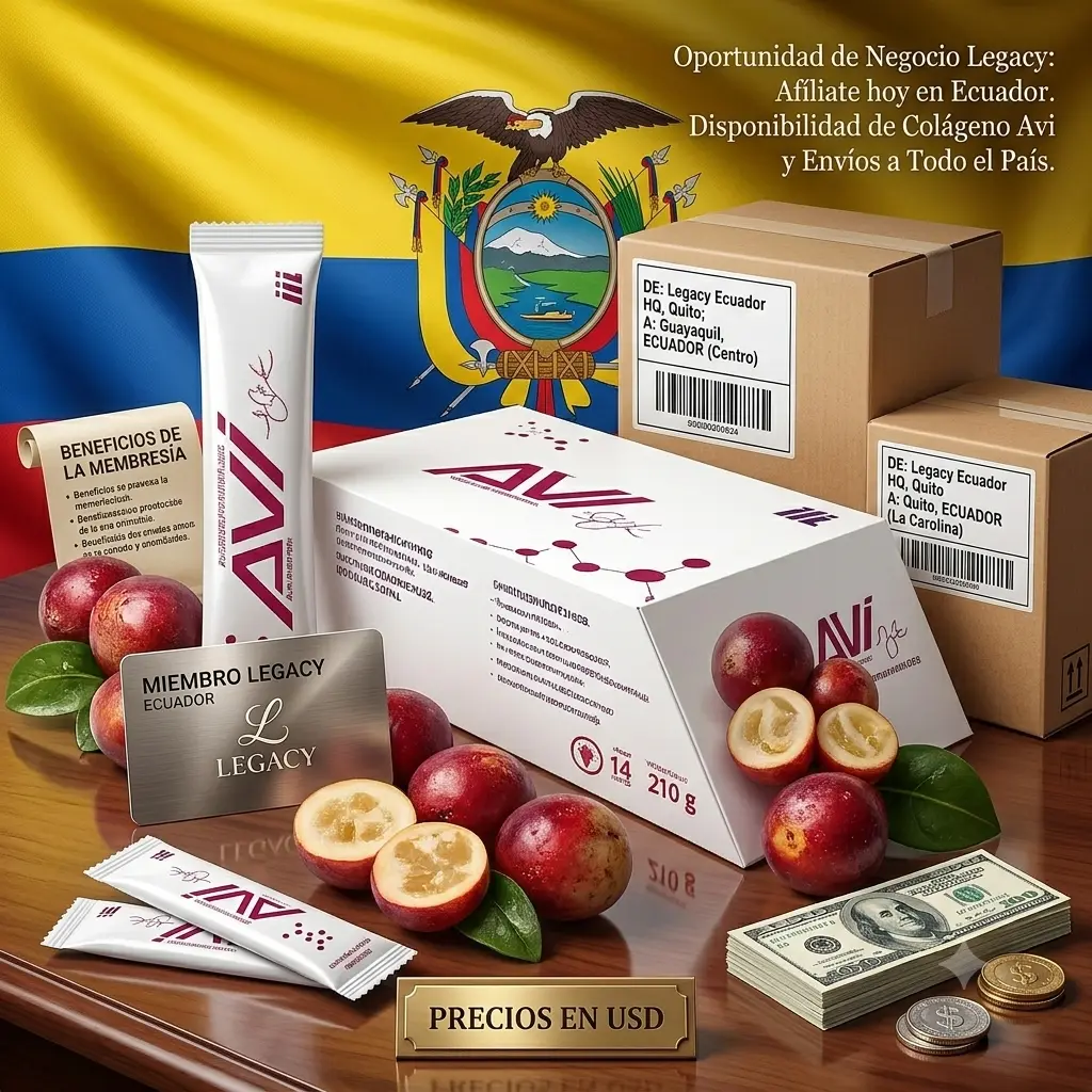 Afiliarse a Legacy en Ecuador para obtener Colágeno Avi