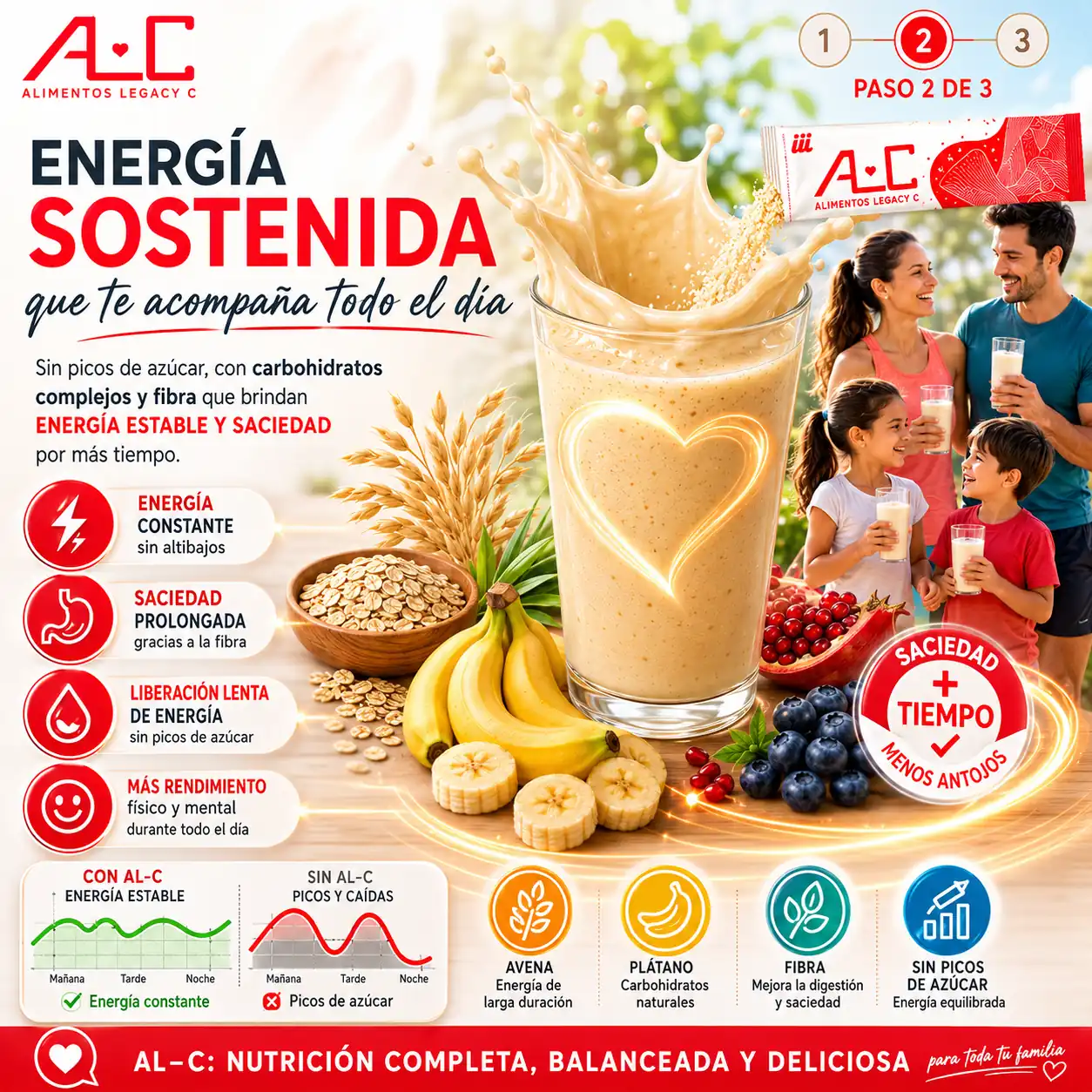 Energía sostenida y saciedad con AL-C