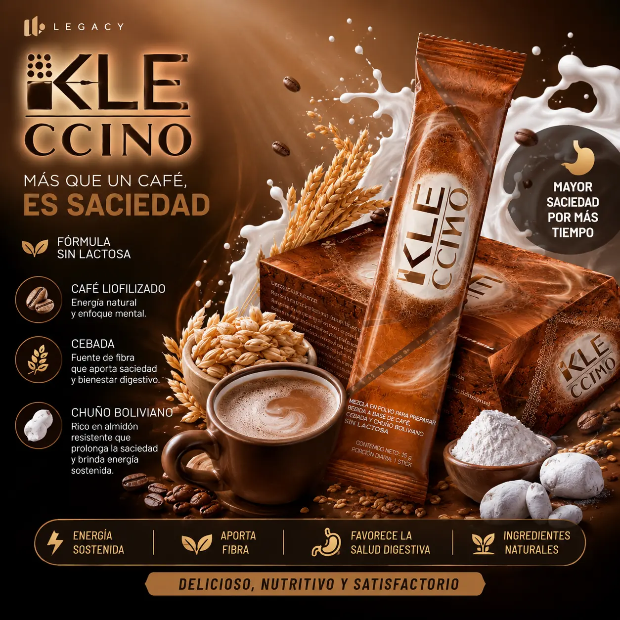 KLE CCINO capuccino sin lactosa – alternativa nutritiva al café