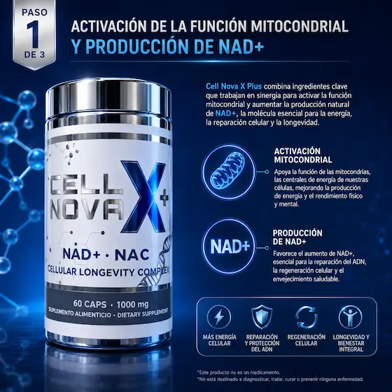 Activación de la función mitocondrial con Cell Nova X Plus