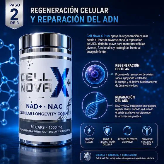 Regeneración celular y reparación del ADN con Cell Nova X Plus