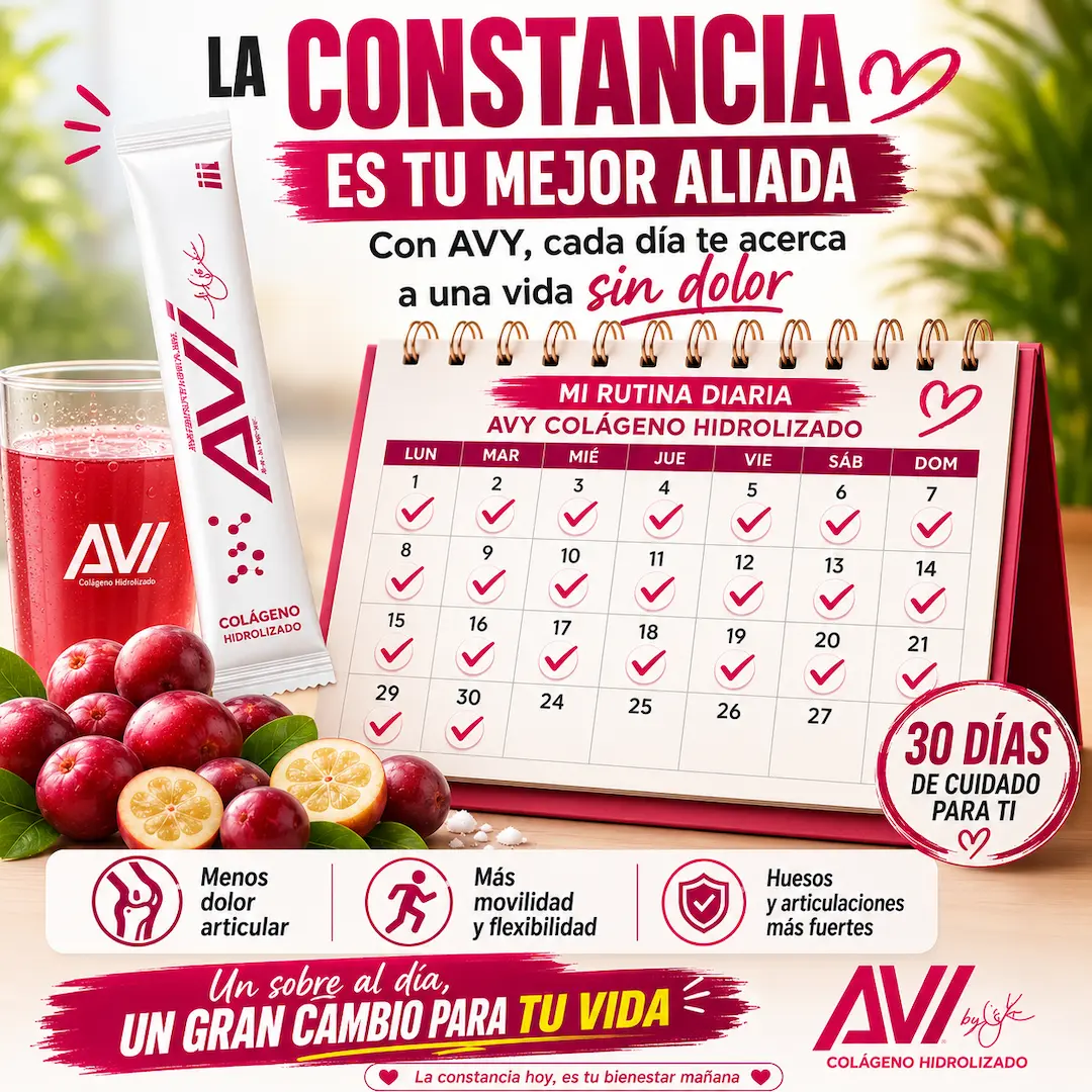 Calendario de 30 días de tratamiento con colágeno para articulaciones