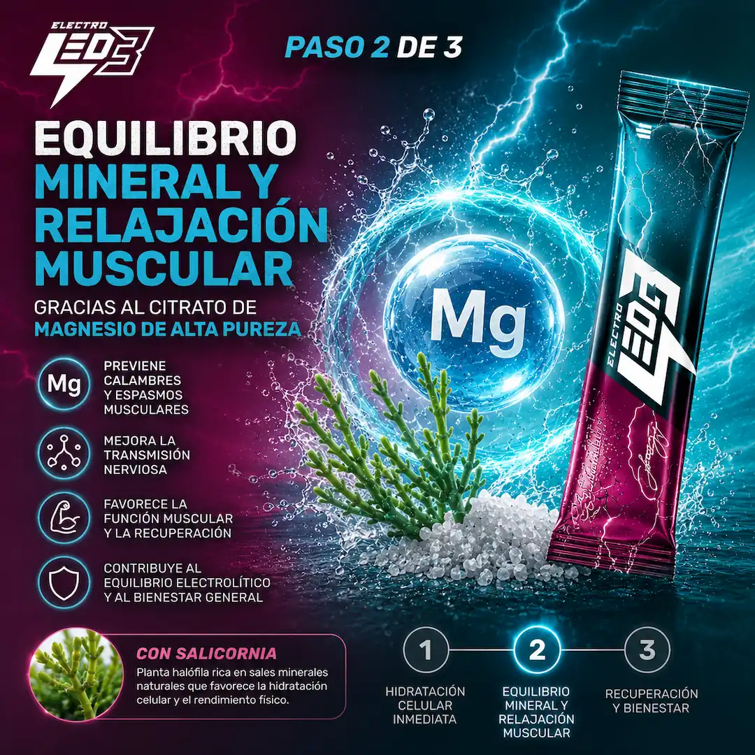 Equilibrio mineral y relajación muscular con Electro LED 3