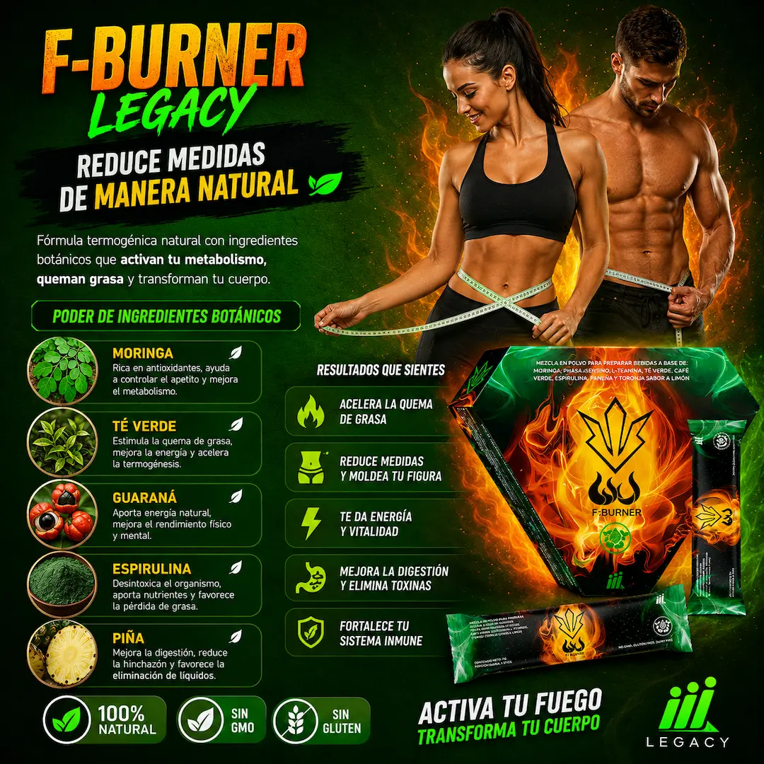 Reducir medidas de manera natural con F-Burner Legacy WU! FUEGO