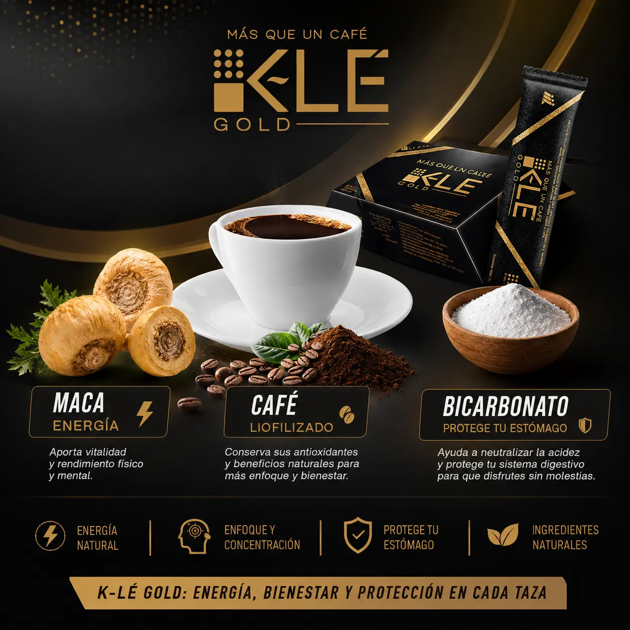 Maca, Café y Bicarbonato – energía sin acidez