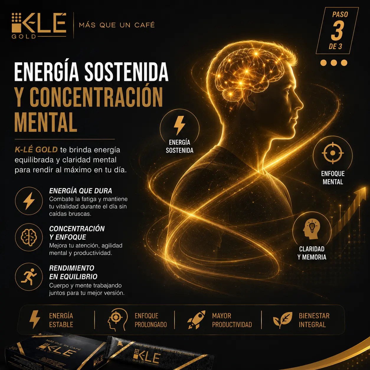 Energía sostenida con K‑LÉ GOLD beneficios del café liofilizado