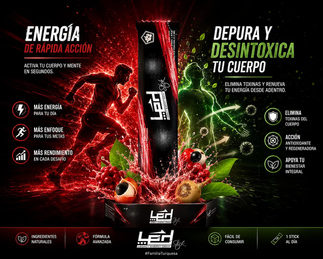 Energía de rápida acción con LED Legacy Energy Drink