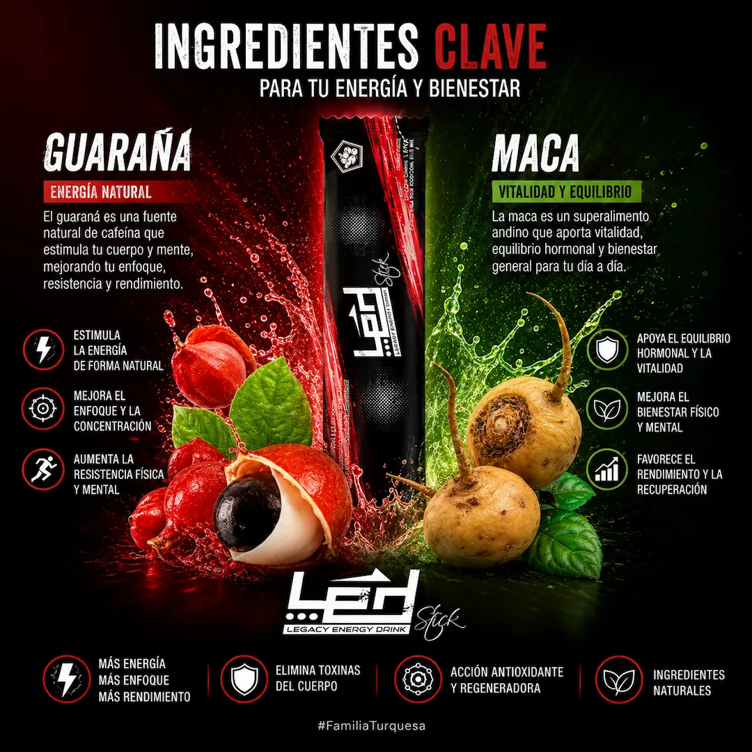 Guaraná y Maca – energía sostenida y enfoque mental