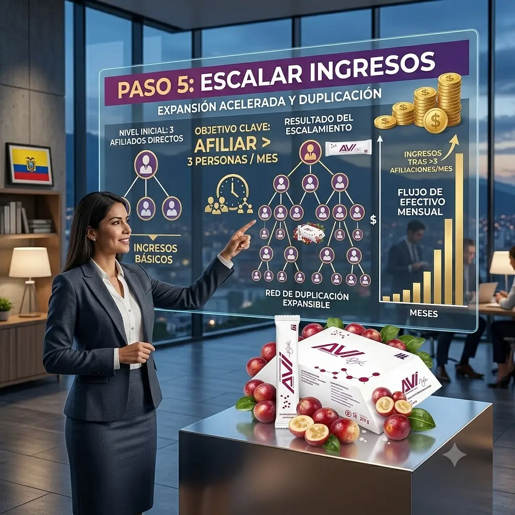Escalar ingresos con el plan de afiliados Legacy Ecuador